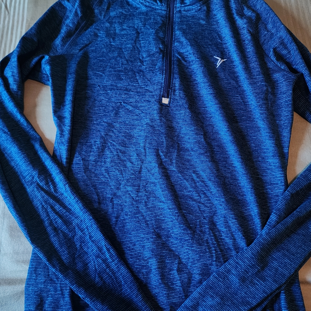 Women's Blue Quarter-Zip Sweater